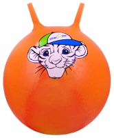 мяч-попрыгун "тигренок" gb-402,55 см, с рожками, оранжевый