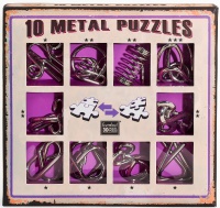набор из 10 металлических головоломок (фиолетовый) / 10 metal puzzles purple set