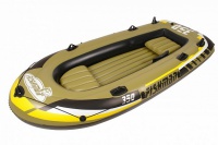 лодка надувная с веслами и насосом (305x136x42см) jilong fishman 350 set 07209-1 темно-зеленая